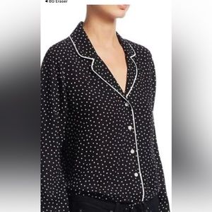 Scripted Polka dot top.Size L